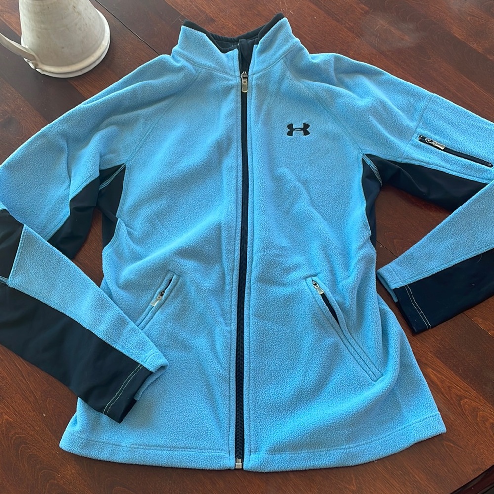 Under Armour Zip Up Fleece size Small in blue